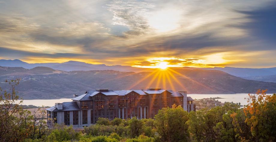 Sunrise at the new Grand Hyatt Deer Valley in Utah; photograph courtesy of the resort