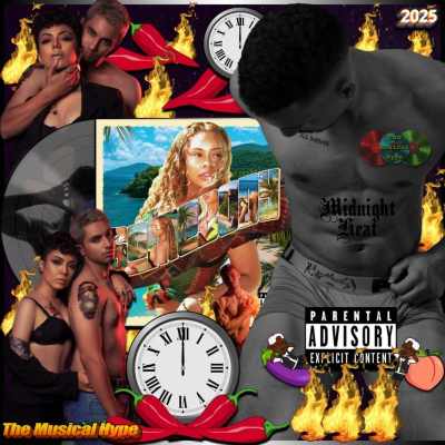 Latto, Somebody: Midnight Heat 🕛 🔥 No. 45 (2025) [📷: Brent Faulkner / The Musical Hype; Streamcut / RCA; Francesco Ungaro, Hasan Muneer, Natan, Tazz Vaughn from Pexels; AcatXlo, Aristal Branson, Clker-Free-Vector-Images from Pixabay]