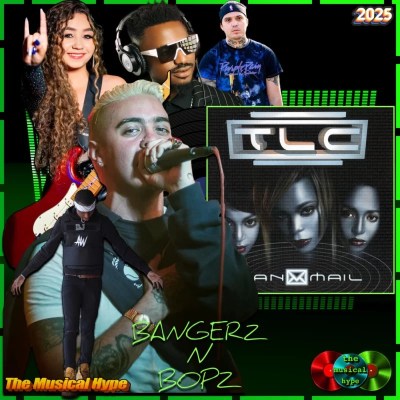 TLC, No Scrubs: Bangerz N Bopz 🔥 No. 48 (2025) [📷: Brent Faulkner / The Musical Hype; LaFace; Bigshow Lamar Campton, Daniel Duarte, Eduardo López from Pexels; AcatXIo, djexpectations, OpenClipart-Vectors, Thai Zeo from Pixabay]